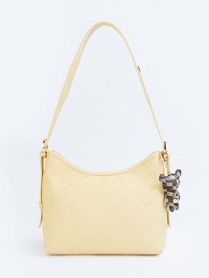 ELLE Yellow Shoulder Bag Structured Shoulder Bag with Quilted