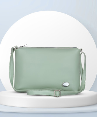 Leather Land Clear Sling Bag EGG SLING IN PISTA GREEN