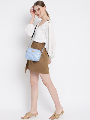 KLEIO Blue, Green Sling Bag Quilted Travelling Crossbody Sling Bag For Women/Girls