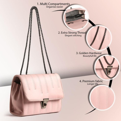 Nariox Pink Sling Bag Side bag for girls | small purse | handbag | Mobile bag | Sling bags
