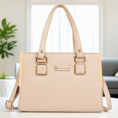 Golden Star Beige Hand-held Bag New Trendy & Fancy Bags Shoulder Bags Use College Office Travel & Party etc