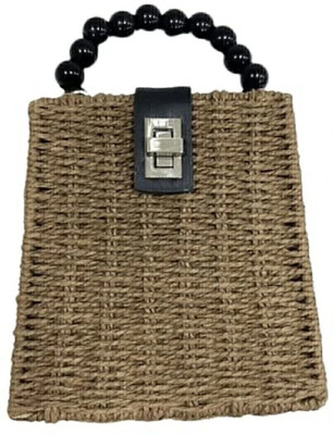 SS Collection Brown Sling Bag Handicraft Jute HandBag Reusable Durable and Stylish Tote Handbag for Women