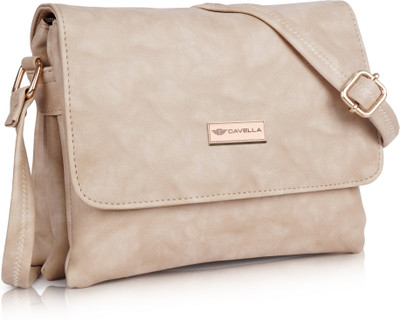 CAVELLA Beige Sling Bag Regular Size
