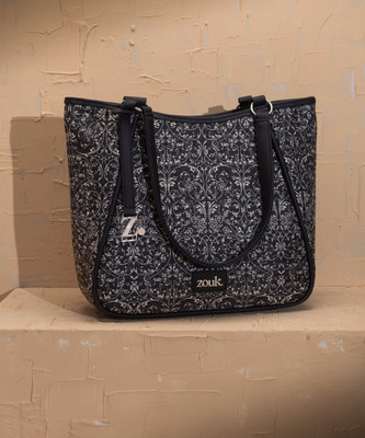 ZOUK Black Sling Bag Naisha Tote Bag - Lattice Lace