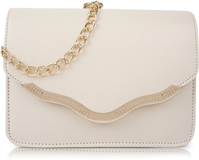 SPOTIC Beige Sling Bag Elegant Unique Design Classy Travel Chain Crossbody Hobo Sling bag For Women