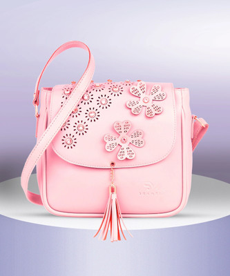 SHAMRIZ Pink Sling Bag Women's & Girl’s Flap Over Sling Bag | Ladies Purse Handbag | Cross body Sling