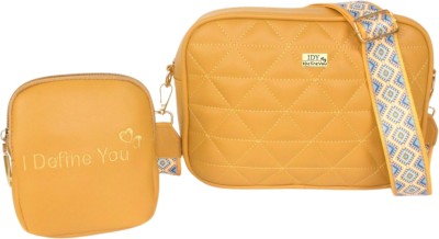 I Define You Yellow Sling Bag IDYUSAF3(Pack of 2)