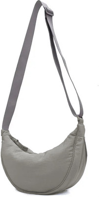 Craveforit Grey Sling Bag half moon shaped sling bag for women