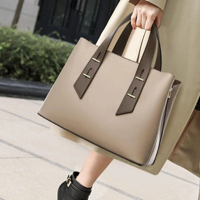 namchi Grey Shoulder Bag Luxury Leather Tote Bag