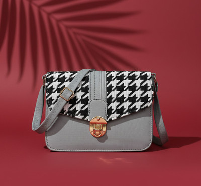 MUSRAT Grey Sling Bag Latest Trend Party Wear Sling Bag with Adjustable Strap for Girls and Women's