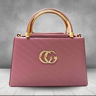 TCRAZY Pink Sling Bag Stylish and Versatile PU Boxy Sling Bag