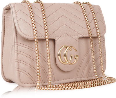 ALONZO Pink Sling Bag Quilted Sling Bag for Women Trendy, Spacious Bag for Girls, Ladies, Women