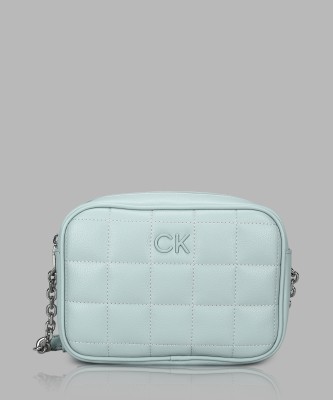 Calvin Klein Grey Sling Bag SQUARE QUILT CAMERA BAG