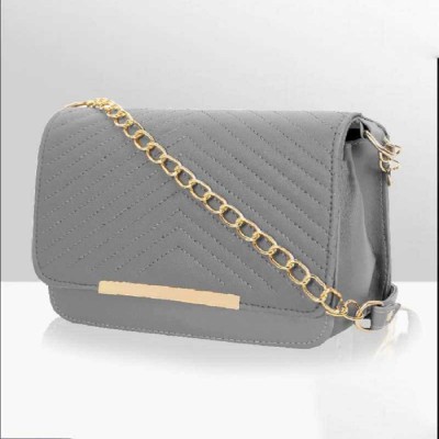 SAHAL Grey Sling Bag Latest Trend Party Wear Sling Bag with Adjustable Strap for Girls and Women's