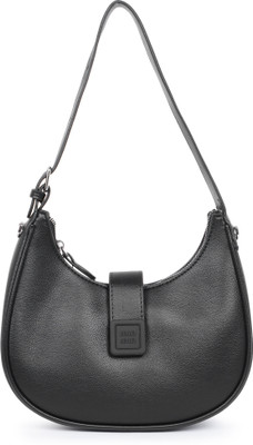 Pramadda Pure Luxury Black Sling Bag Stylish Aura Shoulder Sling Crossbody Handbag Purse For Women Girls.