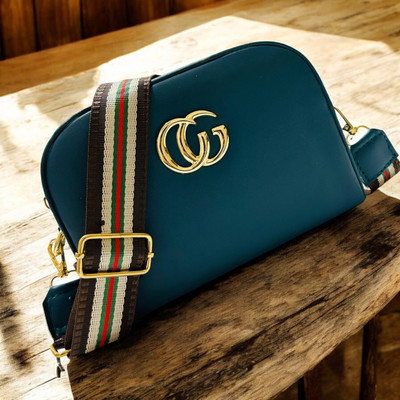 Skorpio Blue Sling Bag Trendy Designer Zipper girls party Bag's