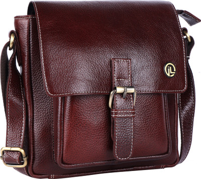 KLAUSS Brown Sling Bag Premium Leather Sling crossbody Bag