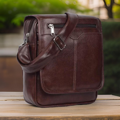 Shivra Brown Sling Bag Men Sling Bag side bag for men(S-11*11)