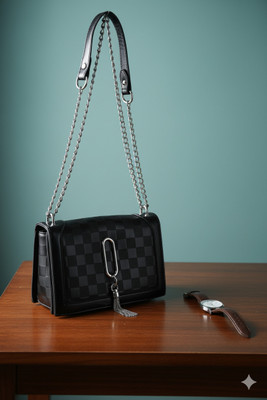 DONICY Black Sling Bag Elegant sling bag