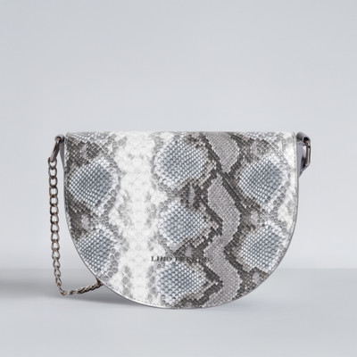 LINO PERROS Grey Sling Bag Grey Shoulder Bag