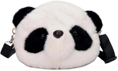 prisma collection White Sling Bag Panda Soft Plush Crossbody Sling Bag fo