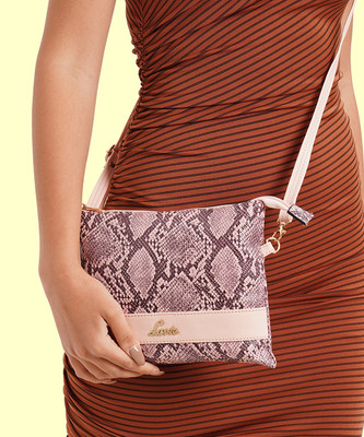 LAVIE Pink Sling Bag Python Slim Sling Bag