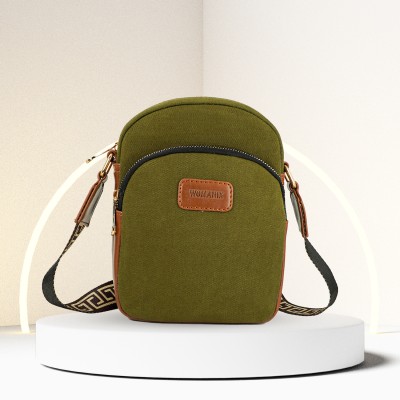 Womanix Green, Tan Sling Bag Crossbody for Women Trendy sling Fashion Shoulder with Adjustable Strap