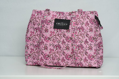 swades Pink Tote Pink Petal 3-Compartment Cabas