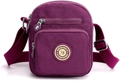 LOGGIN Maroon Sling Bag Multi-Pocket Casual Crossbody Bag for Women, Mini Cross body Bag Women