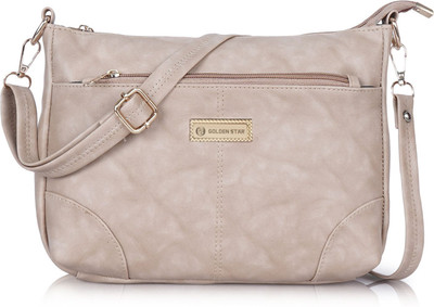 Golden Star Women Beige Hand-held Bag