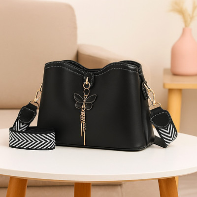 Smartyskull White Hand-held Bag Butterfly Charm Sling Bag