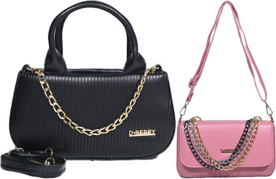 Despacito Black, Pink Sling Bag Fashionable sling bag(Pack of 2)