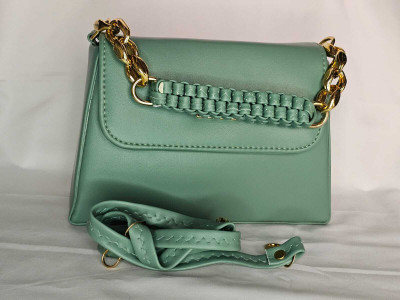 ANHAD GLOBAL TRADERS Green Hand-held Bag PLNSLGSTYLISH STRP