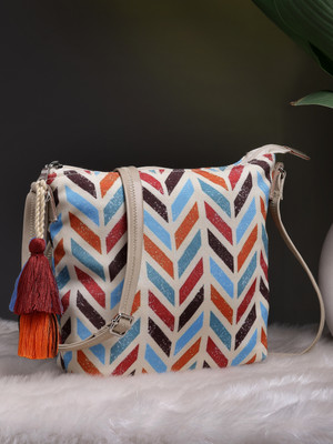 Anekaant Beige, Multicolor Sling Bag Geomat