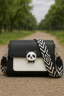 PREVAILER Black Sling Bag CutePanda Urban Sling Bag