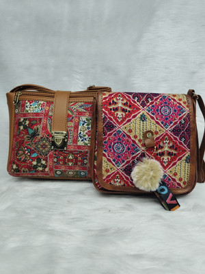SIZI CREATION Red Shoulder Bag SZ0077(Pack of 2)