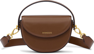 Miraggio Brown Sling Bag Cross-Body Bag For Women With Detachable Broad Strap
