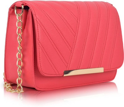 ARNLC Red Sling Bag For Girl's With Adjustable Strap & 1Compartment