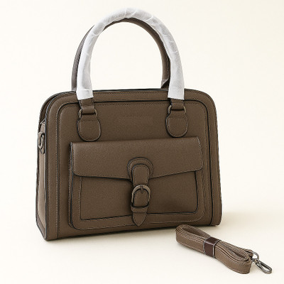 BATCAT Brown Tote refined silhouette of a satchel.