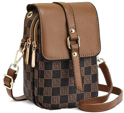 ELEPHANTBOAT Tan Sling Bag Sling Bag Women Stylish Mobile Crossbody Mini Wallet Bag