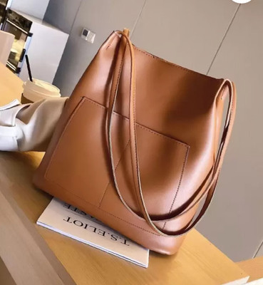 LIZIQI Brown Tote Handbag DESIGNER TRENDY BAG FOR WOMEN LADIES PURSE SIDE BAG