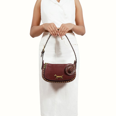 HIDESIGN Maroon Shoulder Bag MERIDA 02