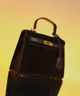 Haute Sauce Black Satchel The Overlap Satchel Bag