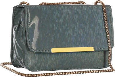 Leather Land Green, Gold, Multicolor Sling Bag SHIMMER Sling in green