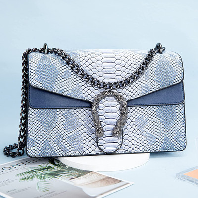 Inovera Blue Sling Bag Girls Cross-body Shoulder Sling Bag Clutch Purse With Adjustable Chain Strap