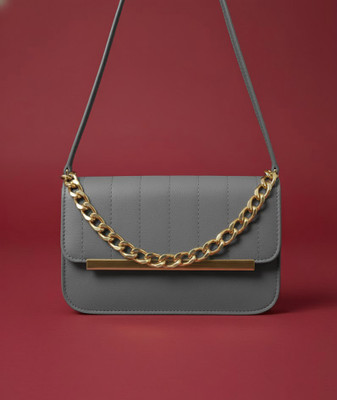 MUSRAT Grey Sling Bag Latest Trend Party Wear Sling Bag with Adjustable Strap for Girls and Women's