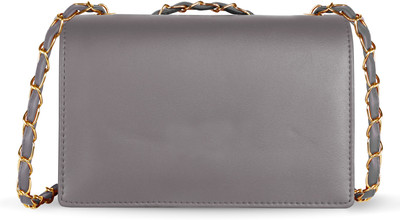 avocet Grey Sling Bag Grey Designer Faux Leather Handbag For Women And Girls AV-HB44