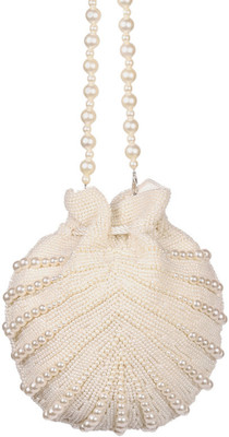 Swisni Beaded Handcrafted Clutch Pearl Potli