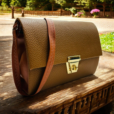 Carissa Tan Sling Bag Classy Stylish Sling Bag With long adjustable straps Golden lock button