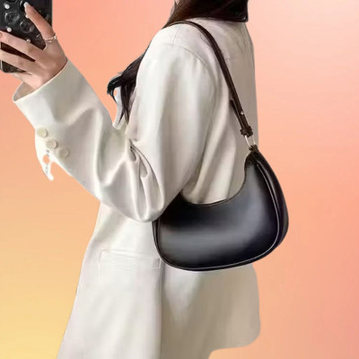 Kausbabi Black Sling Bag Premium Black Crescent Shoulder Handbag for Women | Trendy Sling Bag